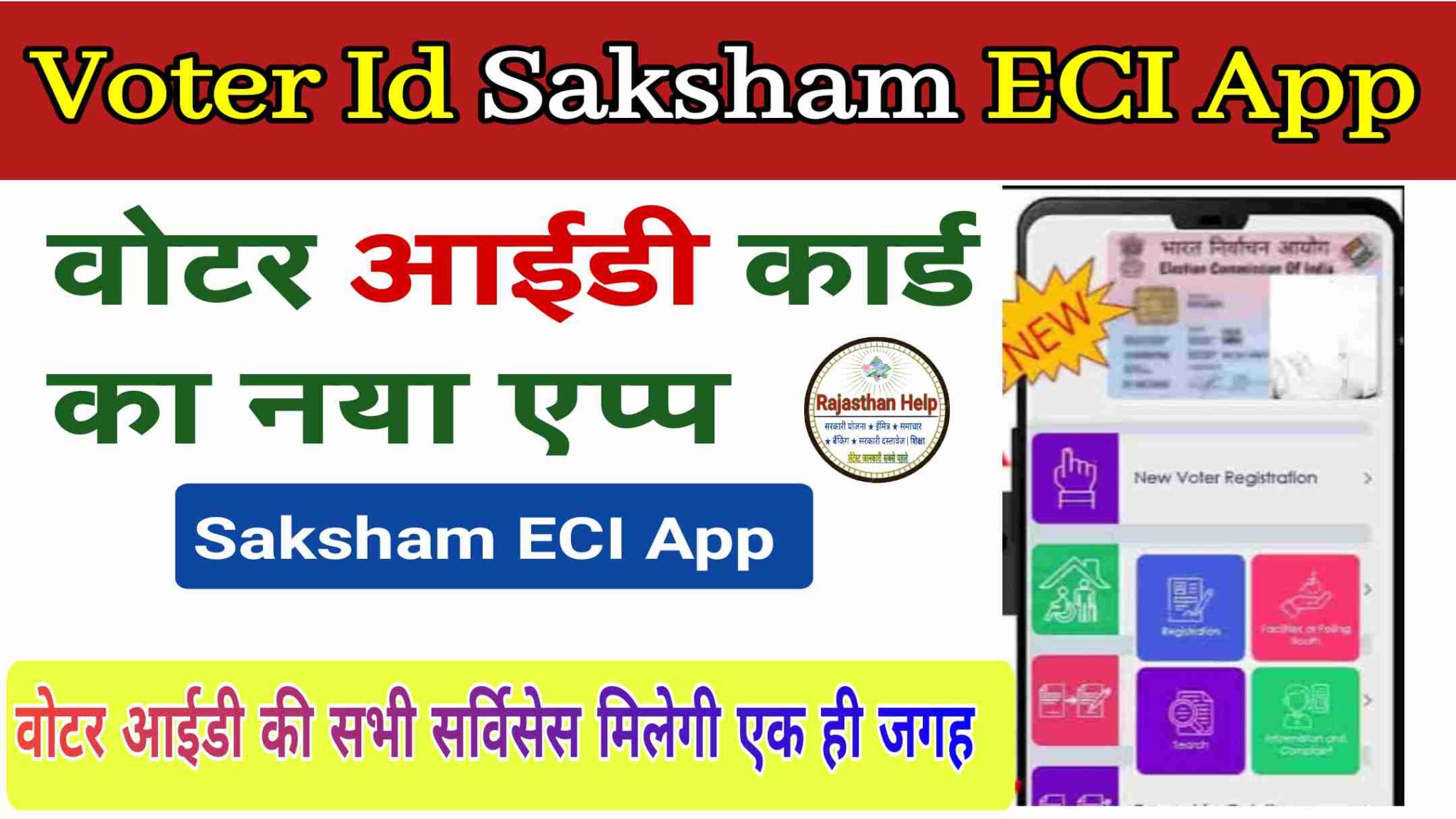 Voter Id Saksham ECI App 2024 वोटर कार्डधारियों के लिए नया एप्प हुवा